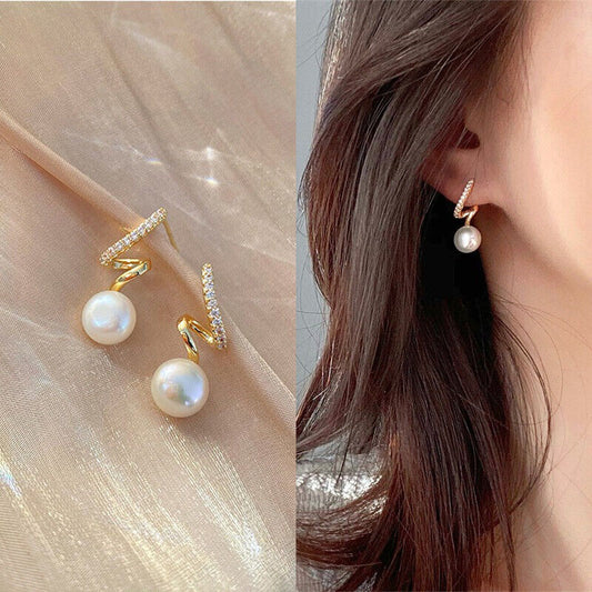 Quality Fashion Jewellery- Gold and Pearl Earrings